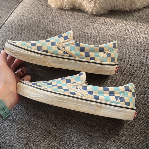 Blue checkered Vans 9.5 - Picture 4 of 4
